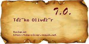 Tőke Olivér névjegykártya